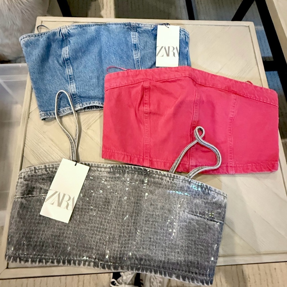 NEW Zara Bundle of 3 Tops. Size Medium